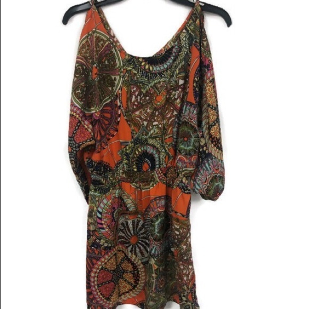 UMGEE BOHO COLD SHOULDER TUNIC TOP S
